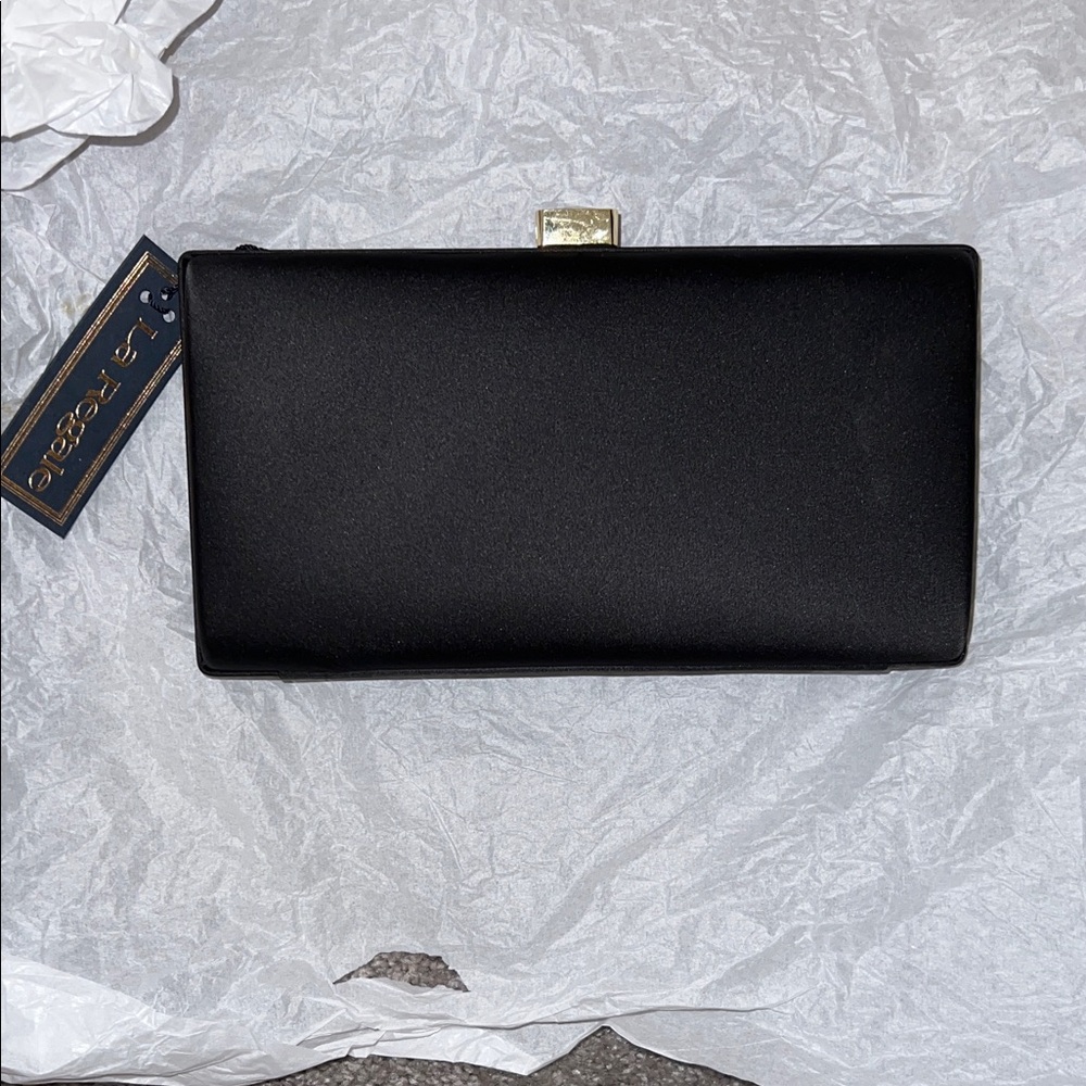 La Regale Sleek Black Clutch